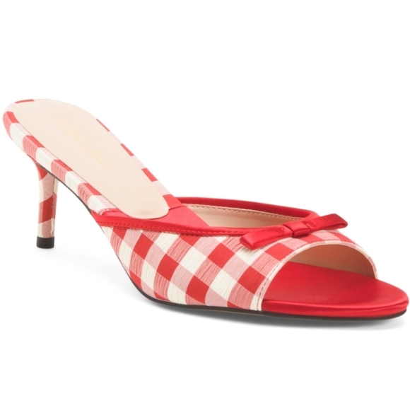 ❤️🔹️For Love And Lemons 🔹️Red and White Checkered CassandraHeels